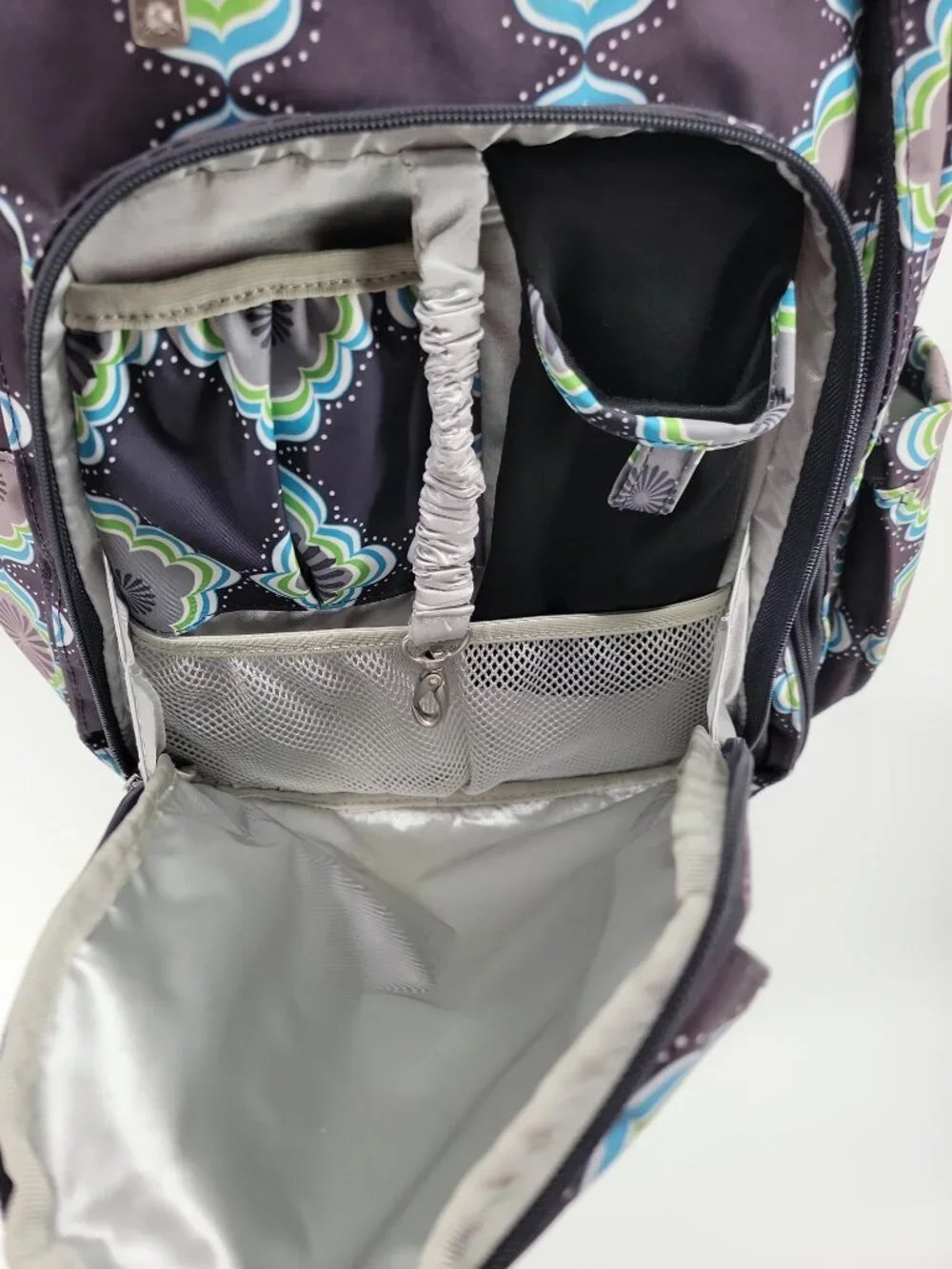 JuJuBe Be Right Back Diaper Bag Backpack Whimsical Whisper Changing Pad